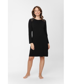 Camisón negro de micromodal y elastano